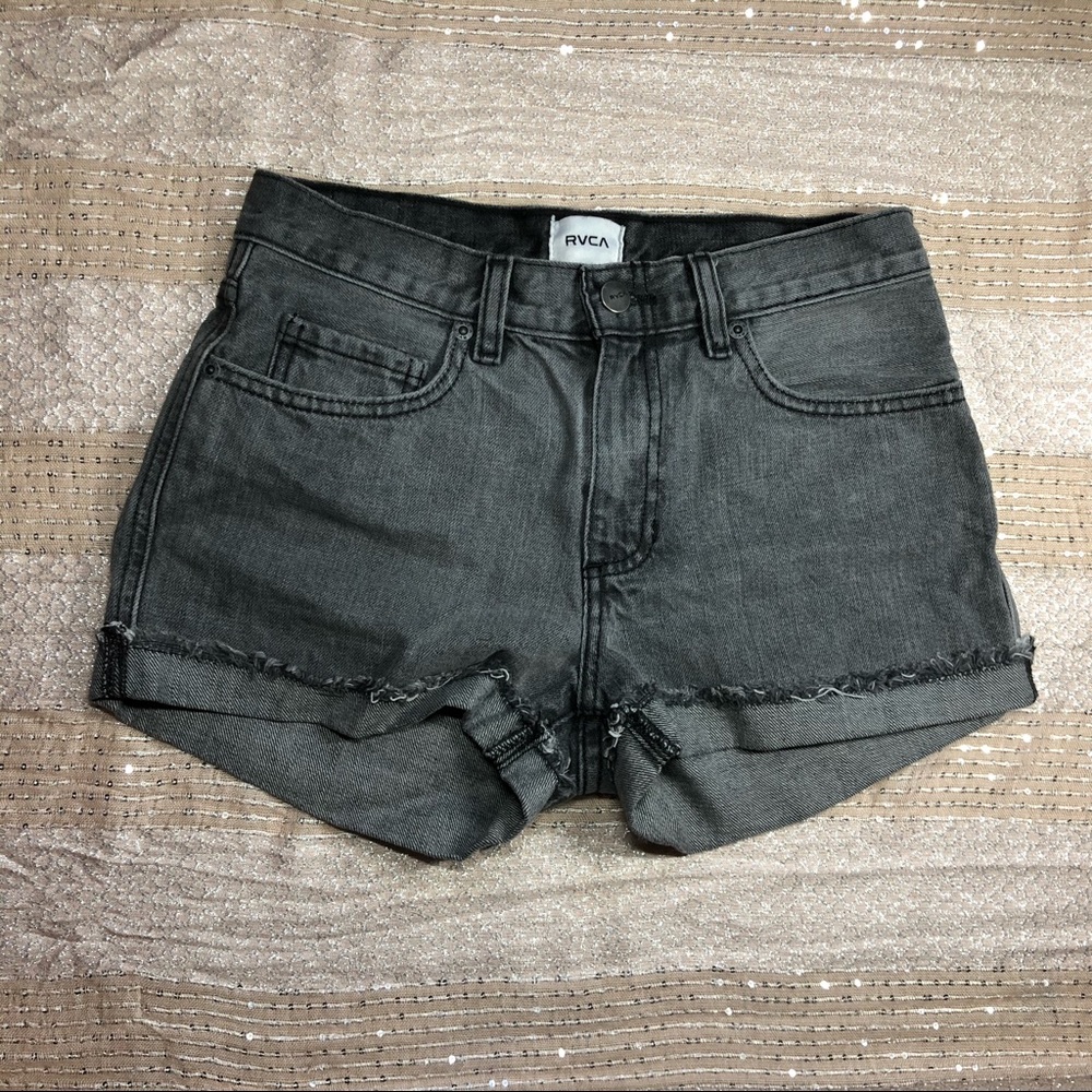 Mid-Rise RVCA Denim Shorts